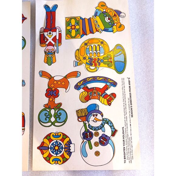 UNUSED Vintage Paper Christmas Ornaments 3 Cardstock Punch-out Sheets Arby's - Picture 4 of 6